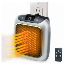 Rowi - 800 w intelligenter Keramik-Heizlüfter, Elektroheizung mit Wandsteckdose, Mini-Elektro-Heizlüfter mit Fernthermostat für Schlafzimmer, Büro,