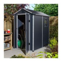 Rowlinson - Airevale 4X6 Apex Plastic Shed - Dark Grey