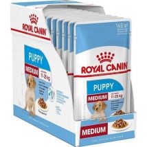 Royal Canin - shn Chiot Moyen en Sauce – Nourriture pour Chiot Humide – 10 x 140 g (9003579008324)