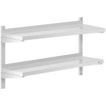 Estante de pared - 2 baldas - 30 x 100 cm