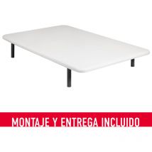 Royal Sleep - Base Tapizada Blanca Reforzada Tejido 3D Transpirable con 4 Patas, Montaje Incluido, 3 Años de Garantía, 80x200