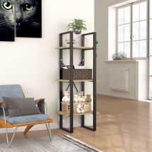 3-Tier Book Cabinet Sonoma Oak 40x30x105 cm Engineered Wood - Royalton
