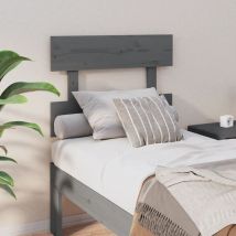 Bed Headboard Grey 103.5x3x81 cm Solid Wood Pine - Royalton