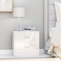 Bedside Cabinets 2 pcs High Gloss White 40x30x40 cm Engineered Wood - Royalton