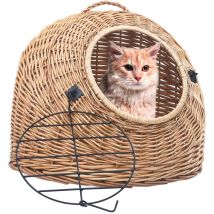 Berkfield Home - Royalton Cat Transporter 45x35x35 cm Natural Willow