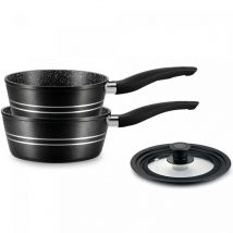 Royalty line rl fs2m 3 teiliges kochtopfset mit marmorbeschichtung schwarz 81224195 81224195