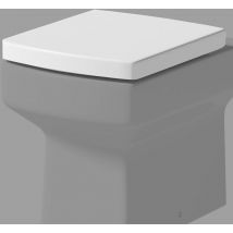 Aquari - Royan Square Soft Close White Toilet Seat Top Fix Hinges wc
