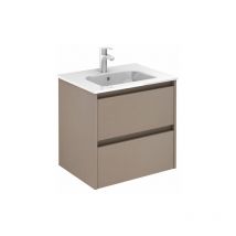 Mobiliario Royo - royo sansa Mueble de Baño con Lavabo 2 Cajones Fumé Arenado - Medida: 80 cms - Medida: 80 cms - ref: C0072491