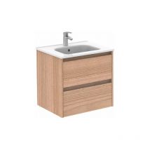 Royo sansa Mueble de Baño con Lavabo 2 Cajones Nogal Arenado - Medida: 70 cms - Medida: 70 cms - ref: C0072485