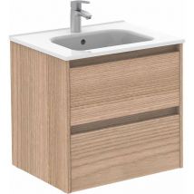 Mobiliario Royo - royo sansa Mueble de Baño con Lavabo 2 Cajones Nogal Arenado - Medida: 60 cms - Medida: 60 cms - ref: C0072480