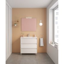 ROYO SANSA Mueble de Baño con Lavabo 3 Cajones Fumé Arenado - Medida: 80 cms - Medida: 80 cms - ref: C0072516