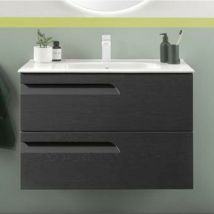 Royo vitale Mueble de Baño con Lavabo Fondo Reducido 2 Cajones Gris Nature - Medida: 60 cms - Medida: 60 cms - ref: C0072358