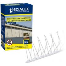 Edialux Pic Anti Pigeon En Acier Inoxydable 165 Cm X 11 Cm - Protection Oiseaux Pour Balcon Gouttières Fenêtres Et Cheminées, Piques Contre Corbeaux 