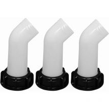 RTGPT Bec de vidange 3pcs pour IBC 1000L - Extension et adaptateur de tuyau, raccord robinet, filetage 2 pouces.