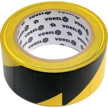 75231 ruban d'avertissement jaune/noir 48 mm x 33 m - Vorel
