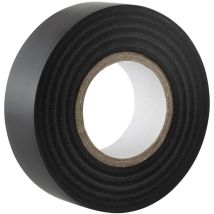 Ruban adhésif isolant électrique noir - 18mm x 18 m - résistant, autocollant - protèger, regrouper, réparer des câbles - 4 rouleaux