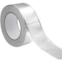 Lycxames - Ruban adhésif aluminium Bande d'étanchéité 5CM par 50m Epaisseur 0.08MM renforcé avec un tissu en maille de verre pour ventilations,