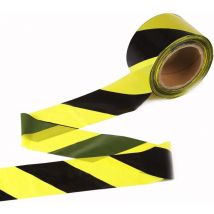 Lycxames - Ruban adhésif de signalisation - 100 mm x 30 m par Rouleau - pour Le marquage au Sol/sécurité - Rayures Noires/Jaunes