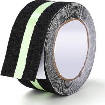 Start - Ruban Antidérapant Adhésif avec Bande Fluorescente pour réfléchir la Nuit,Bande Antiderapante pour l'intérieur et l'extérieur, Idéal pour