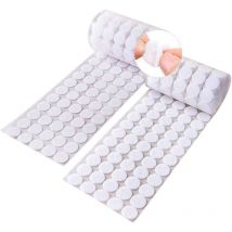Ruban Autocollant Rond,300 Paires 20mm Double Face Adhésif Rond Blanc,600 Capsules Cercles avec Crochets et Boucles Auto-adhésifs,Monnaies Arrière
