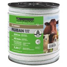 Ruban blanc et vert 40 mm / 200 m classic