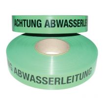 Ruban avertisseur de tracés impr. attent. conduite eaux usées largeur 40 mm longueur 250 m vert vert