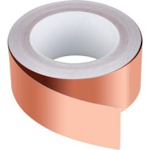Debuns - Ruban de Cuivre 30m x 50mm, Premium Feuille de Cuivre Bande Ruban Adhésif emc Blindage Ruban Adhésif pour Blindage emi, Artisanat,