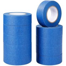 Osqi - Ruban de masquage bleu ruban adhésif de peinture et de décoration pour étiquettes, peinture au pistolet, peintres, travaux manuels 10 rouleaux