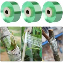 Ruban de pépinière 100m x 3 Rouleaux Rubans de greffage Auto-adhésif, Ruban de réparation pour Plantes Arbres Fruitiers Greffées de Jardin