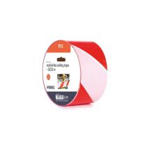 Ruban de sécurité rouge/blanc - 500 m - bobine