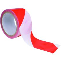 TEC HIT 100090 - Ruban de Signalisation - 100 m x 50 mm - Rouge et Blanc