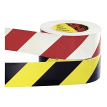 Ruban de signalisation autocollant PVC Moravia 420.11.965 noir, jaune 66 m C22141