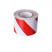 Tonchean - Ruban de signalisation,Bande de signalisation réfléchissante en sergé rouge et blanc de 10 cm de large et 25 m de long.