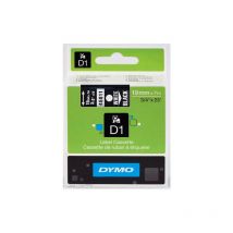 Bande de repérage d1 19mmx7m noir/blanc dymo