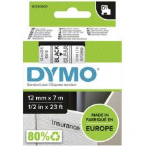Dymo - Ruban d'étiquetage D1 45010 Couleur de ruban: transparent Couleur de police:noir 12 mm 7 m