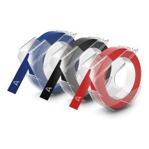 Dymo - 3D Cassette à ruban jeu de 3 Couleur de ruban: bleu-rouge, bleu-noir Couleur de police: blanc 9 mm 3 m S0847750