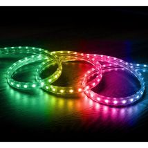 Efectoled - Ruban led 220V ac 60LED/m rgb IP65 avec Contrôleur ir sur Mesure Largeur 16mm Coupe tous les 100cm 6 m
