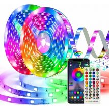 Ontway - Ruban led 30M(15M2) rgb led Ruban Musique Bande led Contrôlé par app du Smartphone. Synchroniser avec Rythme de Musique. 16 Millions de