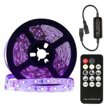 Kinsi - Ruban led, Bande led, led Stripe, Lumière violette, 5M, avec télécommande