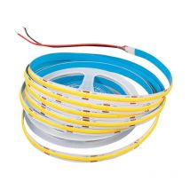 Ruban led cob 12V de 480 led au mètre orange de 5 Mètres en IP20 Transformateur: Alimentation Inclus