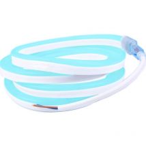 Ruban LED "néon flexible" Professionnel 12V EPISTAR 2835 120 LED/m de 5 mètres Bleu givré étanche (IP67) Longueur: 5 mètres - Transformateur: