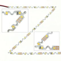 Leclubled - Ruban led pliable 's' DC24V 60 led SMD2835 14W/m 1m - Blanc Chaud 3000K