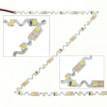 Leclubled - Ruban led pliable 's' DC24V 60 led SMD2835 14W/m 5m - Blanc Chaud 3000K