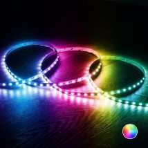 Ledkia - Ruban led rgb 12V dc SMD5050 60LED/m 5m IP20 Largeur 10mm Coupe 5cm rgb