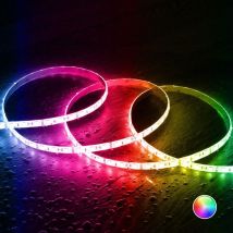 Ledkia - Ruban led rgb 12V dc SMD5050 60LED/m 5m IP65 Largeur 10mm Coupe 10cm rgb