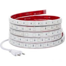 Efectoled - Ruban led rgb 220V ac SMD5050 Silicone flex 60 LED/m IP67 sur mesure Largeur 12mm Coupe tous les 100 cm avec Télécommande 1 m