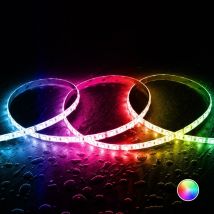 Ledkia - Ruban led rgb 24V dc SMD5050 60LED/m 5m IP65 Largeur 10mm Coupe 10cm rgb