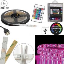 Ruban Rgb 30 Led 1m Telecommande