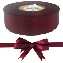 Ruban satin 2,5 cm x 35 ans ruban décoratif bordeaux 32 m