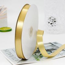 Ruban Satin Doré(10mmx91m),Ruban Cadeau Or pour Décoration